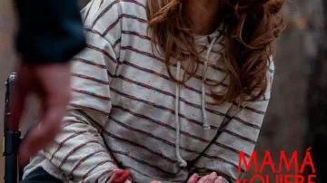 Cropped Striped Hoodie worn by Chloe Sherman (Kiera Allen) in Run movie