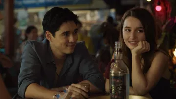 Button down shirt worn by Maxime Bouttier as seen in Ticket to Paradise movie wardrobe