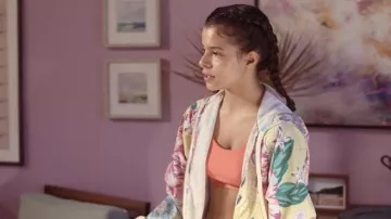 Floral zip hoodie worn by Carol (Gabriella Saraivah) as seen in All the Same… or Not TV show wardrobe (Season 1 Episode 1)