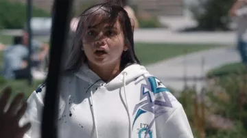 The white hoodie worn by Young Billie Wesker (Siena Agudong) in the Resident Evil series (Season 1 Episode 2)