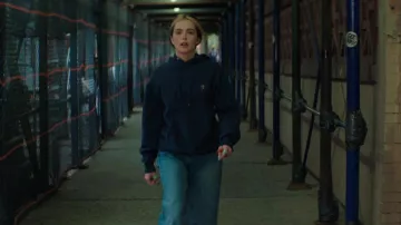 Champion Navy Blue Hoodie worn by Danni (Zoey Deutch) as seen in Not Okay