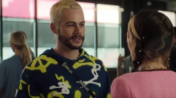 Printed Hoodie worn by Colin (Dylan O'Brien) as seen in Not Okay movie