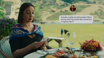 Printed Scarf worn by Molly Novak (Maya Rudolph) as seen in Loot TV series outfits (Season 1 Episode 7)