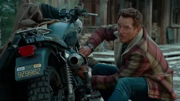 Triumph Motorcycle used by Owen Grady (Chris Pratt) as seen in Jurassic World Dominion