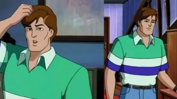 Polo vert / blanc / bleu de Peter Parker (Christopher Daniel Barnes) dans Spider-Man