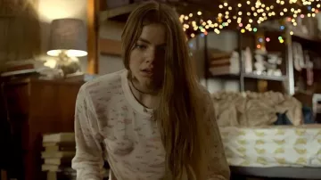 Floral long-sleeved top worn by Alaska Young (Kristine Froseth) in Looking for Alaska TV series wardrobe (Season 1 Episode 5)