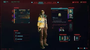 Yellow Edgerunner Jacket worn by David as seen in Cyberpunk 2077 videogame