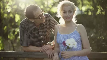 Summer Blue Dress worn by Norma Jeane (Ana de Armas) as seen in Blonde movie wardrobe