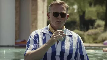 Striped shirt worn by Benoit Blanc (Daniel Craig) as seen in Glass Onion: A Knives Out Mystery