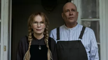 Necklace pendant worn by Pearl (Mia Farrow) as seen in The Watcher TV show wardrobe (Season 1)