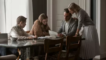 Gold watch worn by Maria Broaddus (Naomi Watts) as seen in The Watcher TV series wardrobe (Season 1)