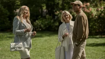 Chanel Leather handbag in white worn by Karen Calhoun (Jennifer Coolidge) as seen in The Watcher (Season 1)