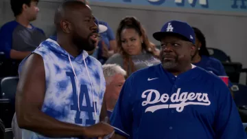 Nike Dodgers Blue Jersey worn by Calvin (Cedric the Entertainer) as seen in The Neighborhood Wardrobe (S05E03)