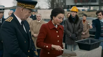 The red coat worn by Simone Veil (Elsa Zylberstein) in Simone - The Journey of the Century