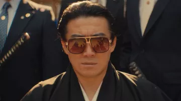Lunettes de soleil Dita portées par The Elder (Hiroyuki Sanada) comme on le voit dans Bullet Train