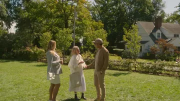 Chanel handbag worn by Karen Calhoun (Jennifer Coolidge) as seen in The Watcher (S01E01)