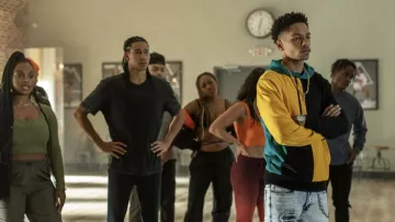 Color block hoodie worn by Rigo Octavio (Terrence Green) as seen in Step Up: High Water TV show wardrobe (Season 3 Episode 3)