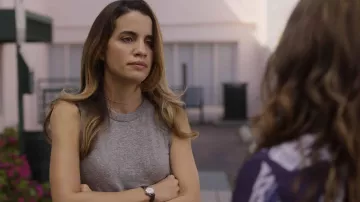 Watch with white dial worn by Michelle Gutierrez (Natalie Morales) as seen in Dead to Me TV show wardrobe (Season 3)