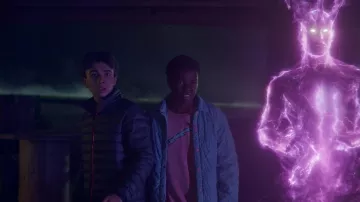 Blue quilted jacket worn by Jakeem Williams (Alkoya Brunson) as seen in DC's Stargirl Wardrobe (S03E09)