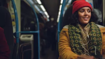 Yellow Hoodie Jacket worn by Hayley (Cora Kirk) as seen in Your Christmas Or Mine? movie