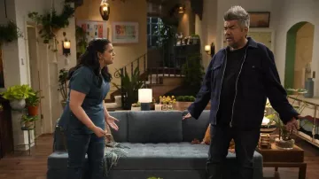 Navy blue zip jacket worn by George (George Lopez) as seen in Lopez vs. Lopez TV series outfits (S01E01)