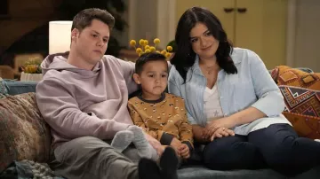 Pink hoodie worn by Quintin (Matt Shively) as seen in Lopez vs. Lopez outfits (S01E01)