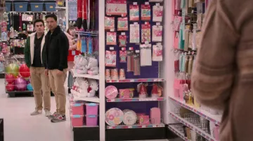 Black coat jacket worn by Timmy Yoon (Randall Park) as seen in Blockbuster TV series outfits (Season 1 Episode 7)