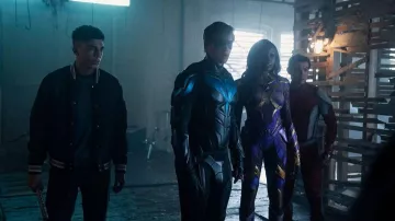 Varsity Bomber Jacket worn by Tim Drake (Jay Lycurgo) as seen in Titans TV series wardrobe (Season 4 Episode 1)