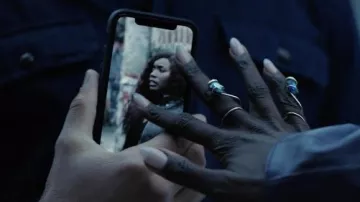 Blue stone rings worn by Kory Anders (Anna Diop) as seen in Titans TV show wardrobe (Season 4 Episode 2)