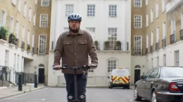 Brown overshirt worn by Jamie Buckingham (James Corden) as seen in Mammals TV series outfits (Season 1)