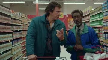 Blue Green Zip Jacket worn by Jack Gladney (Adam Driver) as seen in White Noise