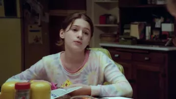 Tie and dye long sleeve top worn by Steffie (May Nivola) as seen in White Noise movie outfits