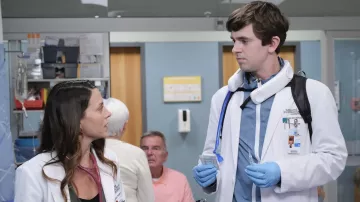 Zip sweater worn by Dr. Shaun Murphy (Freddie Highmore) as seen in The Good Doctor TV series (Season 6 Episode 6)