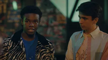 Zebra print zip jacket worn by Jakeem Williams (Alkoya Brunson) as seen in DC's Stargirl (S03E12)