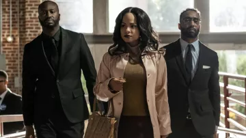 Trench coat worn by Collette Jones (Christina Milian) as seen in Step Up: High Water outfits (Season 3 Episode 10)