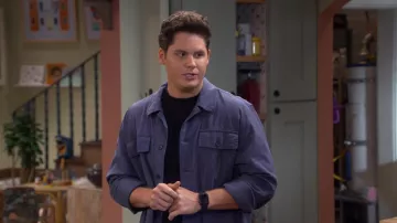 Purple overshirt worn by Quintin (Matt Shively) as seen in Lopez vs. Lopez TV show wardrobe (S01E04)