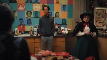 Grey sweater worn by Brad Bakshi (Danny Pudi) as seen in Mythic Quest TV series outfits (Season 3 Episode 6)