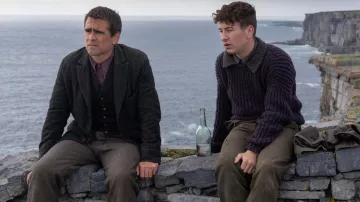 Pull en laine porté par Dominic Kearney (Barry Keoghan) vu dans The Banshees of Inisherin