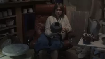 Cardigan worn by Lizzy (Michelle Williams) as seen in Showing Up movie wardrobe