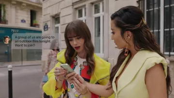 Earrings worn by Mindy Chen (Ashley Park) as seen in Emily in Paris outfits (Season 3 Episode 7)