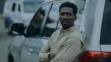 Beige shirt worn by Mitch (James Udom) as seen in Echo 3 TV show (S01E06)