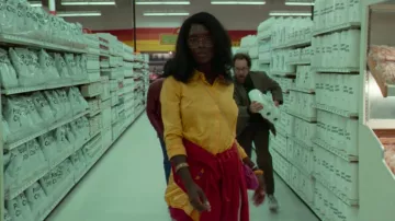 Oversoze Yellow Shirt worn by Winnie (Jodie Turner-Smith) as seen in White Noise