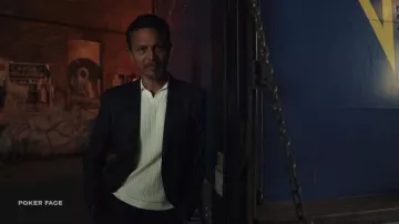 White Polo Sweater worn by Benjamin Bratt as seen in Poker Face TV series (Season 1)