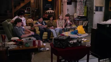 Adidas sneakers worn by Nate (Maxwell Acee Donovan) as seen in That '90s Show TV series outfits (Season 1 Episode 2)