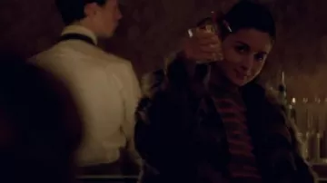 Fur coat worn by Keya Dhawan (Alia Bhatt) as seen in Heart of Stone movie