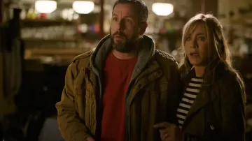 Striped tee worn by Audrey Spitz (Jennifer Aniston) as seen in Murder Mystery 2