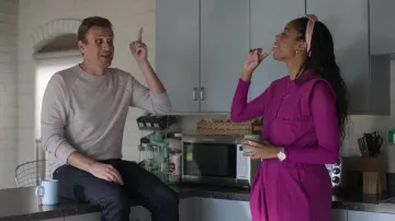 White Dial Round Watch worn by Gabby (Jessica Williams) as seen in Shrinking (S01E02)