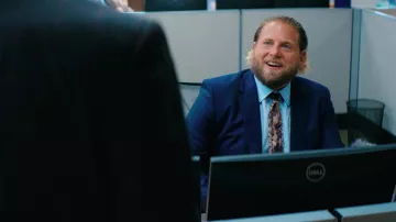 Floral printed tie worn by Ezra (Jonah Hill) as seen in You People movie