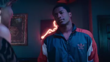 Adidas Trefoil Track Jacket worn by Terry Flenory (Da' Vinchi) as seen in BMF (S02E05)