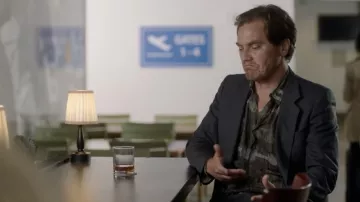 Grey plaid shirt worn by Shriver (Michael Shannon) as seen in A Little White Lie